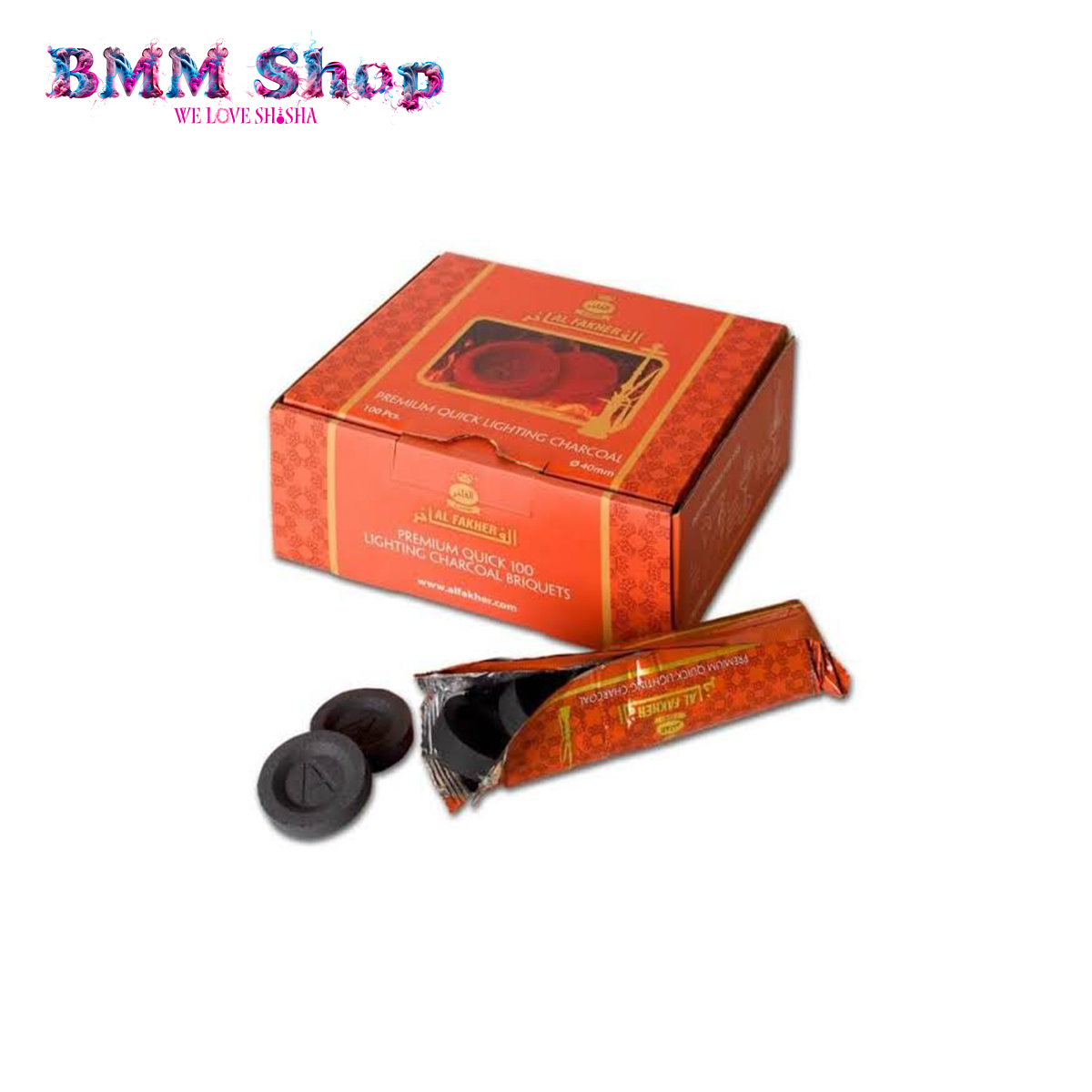 Al Faker quick lighting charcoal - 33mm - Roll - 100 pieces