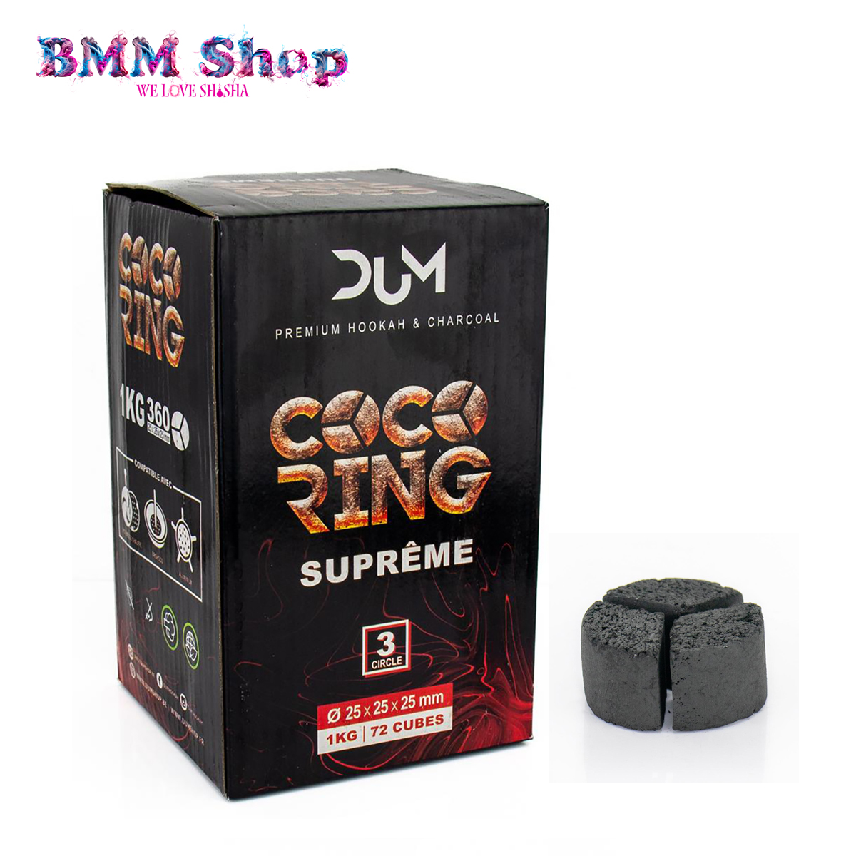 DUM Charcoals Coco Ring -25mm- 1kg