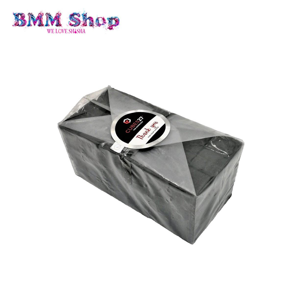 Black Coco Charcoal -27 Mm Cubes- 20 KG.